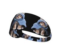 YYHWHJDE The Gentle Little Orange Cat Picture - Diadema deportiva para mujer, a prueba de sudor, banda elástica de verano