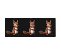 YYHWHJDE The Gentle Little Squirrel Picture - Alfombrilla de mouse extra grande para computadora, oficina, teclado antideslizante para juegos, versión gruesa, 30,5 x 80 cm