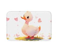 YYHWHJDE The Kind Little White Duck - Tapete de terciopelo con borde de bloqueo de cristal, alfombra para dormitorio, salón, decoración del hogar