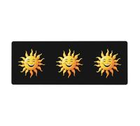YYHWHJDE The Kindly Smiling Sun Pattern - Alfombrilla de mouse extra grande para computadora, oficina, teclado antideslizante para juegos, versión gruesa, 30,5 x 80 cm