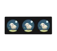 YYHWHJDE The Lamb And The Moon Pattern - Alfombrilla de mouse extra grande para computadora, oficina, teclado antideslizante para juegos, versión gruesa, 30,5 x 80 cm