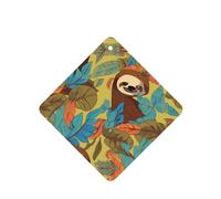 YYHWHJDE The Lazy Sloth - Ambientadores cuadrados para coche, paquete de seis tarjetas perfumadas para colgar en el armario, baño, decoración interior del coche