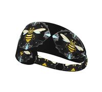 YYHWHJDE The Little Bee in The Crystal Picture - Diadema deportiva para mujer, a prueba de sudor, banda elástica de verano