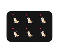 YYHWHJDE The Little Corgi - Tapete de terciopelo con borde de bloqueo para dormitorio, salón, decoración del hogar