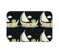 YYHWHJDE The Little Pea in The Sailboat - Tapete de terciopelo con borde de bloqueo de cristal, alfombra para dormitorio, salón, decoración del hogar