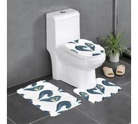 YYHWHJDE The Love of the Waves - Juego de alfombrillas antideslizantes de tres piezas para baño, antideslizantes, duraderas