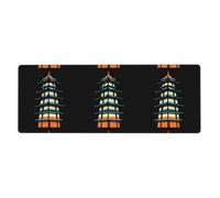 YYHWHJDE The Magnificent Drum Tower Pattern - Alfombrilla de mouse extra grande para computadora, oficina, teclado antideslizante para juegos, versión gruesa, 12 x 31.5 pulgadas