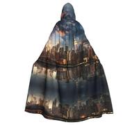 YYHWHJDE The New York City Skyline Prints - Capa con capucha de Halloween para adultos y hombres y mujeres, juego de rol