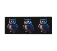 YYHWHJDE The Owl That Never Sleeps Pattern - Alfombrilla de mouse extra grande, para computadora, oficina, teclado antideslizante para juegos, versión gruesa, 12 x 31.5 pulgadas
