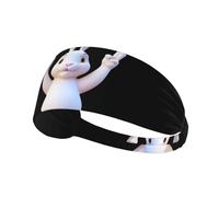 YYHWHJDE The Rabbit Referee Who Cheers - Diadema deportiva para mujer, a prueba de sudor, banda elástica de verano