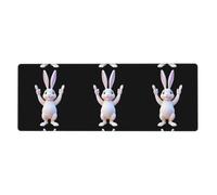 YYHWHJDE The Rabbit Referee Who Cheers Pattern - Alfombrilla de mouse extra grande, para computadora, oficina, teclado antideslizante para juegos, versión gruesa, 30,5 x 80 cm