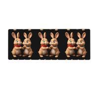 YYHWHJDE The Rabbit Said Hello Pattern - Alfombrilla de mouse extra grande para computadora, oficina, teclado antideslizante para juegos, versión gruesa, 30,5 x 80 cm