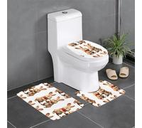 YYHWHJDE The Rabbit Said Hello Picture - Juego de 3 alfombrillas de baño, antideslizantes, de secado rápido