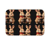 YYHWHJDE The Rabbit Said Hello Picture - Tapete de terciopelo con borde de bloqueo de cristal, alfombra para dormitorio, salón, decoración del hogar