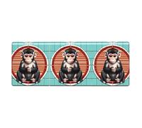 YYHWHJDE The Silent Monkey - Alfombrilla de mouse extra grande para computadora, oficina, teclado antideslizante para juegos, versión gruesa, 30,5 x 80 cm