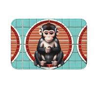 YYHWHJDE The Silent Monkey - Tapete de terciopelo con borde de bloqueo de cristal, alfombra para dormitorio, salón, decoración del hogar