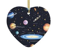 YYHWHJDE The Solar Family Printing Christmas Ceramic Love - Colgante decorativo para decoración de interiores, regalo para festivales