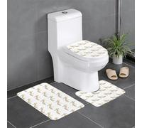 YYHWHJDE The story of flowers and high heels Pattern - Juego de alfombrillas antideslizantes de tres piezas para baño, antideslizantes, duraderas
