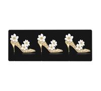 YYHWHJDE The Story of Flowers and High Heels Picture - Alfombrilla de mouse extra grande, teclado antideslizante para computadora y oficina, versión gruesa, 30,5 x 80 cm