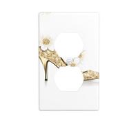 YYHWHJDE The Story of Flowers and high Heels Picture - Panel de pared de doble enchufe eléctrico es resistente a los golpes y duradero de 4.5 x 2.75 pulgadas