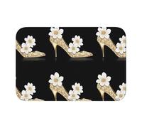 YYHWHJDE The Story of Flowers and High Heels - Tapete de terciopelo con borde de bloqueo de cristal, alfombra para dormitorio, salón, decoración del hogar
