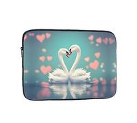 YYHWHJDE The Swan in Love Prints - Funda protectora a prueba de golpes portátil para laptop de 15 pulgadas, para hombres y mujeres, viajes de negocios y uso diario en la oficina