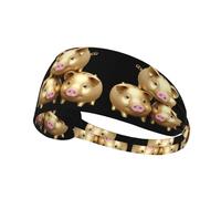 YYHWHJDE The Three Little Pigs - Diadema deportiva para mujer, a prueba de sudor, banda elástica de verano