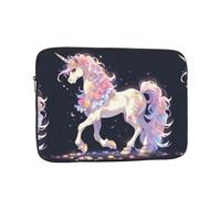 YYHWHJDE The Unicorn Stepping on The Flower Prints - Funda protectora portátil a prueba de golpes para laptop de 10 pulgadas, para hombres y mujeres, viajes de negocios y uso diario en la oficina