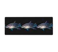 YYHWHJDE The Vicious Shark Pattern - Alfombrilla de mouse extra grande para computadora, oficina, teclado antideslizante para juegos, versión gruesa, 12 x 31.5 pulgadas