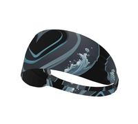 YYHWHJDE The Waves - Diadema deportiva enrollable para mujer, a prueba de sudor, banda elástica de verano