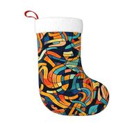 YYHWHJDE Un denso patrón de enredo de cuerdas, calcetín de Navidad, accesorio decorativo esponjoso y suave para uso a granel por mujeres y hombres