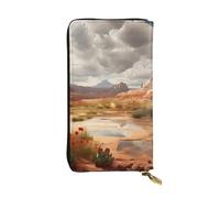 YYHWHJDE Utah Desert Wonders - Cartera larga de piel de calidad con impresión diseñada para niñas y mujeres a la moda, elegante, 19 x 10,5 cm, Black, Talla única