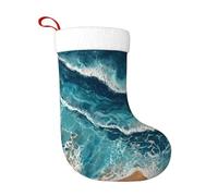 YYHWHJDE Waves by The Sea - Calcetín de Navidad, accesorio decorativo, esponjoso, suave, para uso a granel por mujeres y hombres