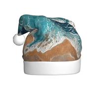 YYHWHJDE Waves by the sea - Gorro de Navidad para adultos, suave, ligero, para fiestas