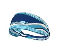 YYHWHJDE Waves in The Sea Picture - Diadema deportiva para mujer, a prueba de sudor, banda elástica de verano