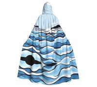 YYHWHJDE Waves Lapping At The Rocks - Capa con capucha para adultos de Halloween para hombres y mujeres, juego de rol