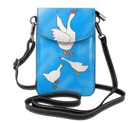 YYHWHJDE White Goose House Picture - Teléfono móvil para mujer con prepucio de cuero, cubierta cruzada, pequeña correa ajustable para el hombro