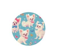 YYHWHJDE White Papillon - Ambientadores de coche de forma redonda, paquete de seis tarjetas perfumadas colgantes para armario, baño, decoración interior de coche