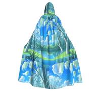 YYHWHJDE Willows on the waterfront Pattern Halloween Adult Hooded Layer for various party and carnival settings