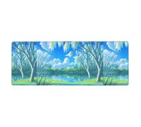 YYHWHJDE Willows on The Waterfront Picture - Alfombrilla de mouse extra grande para computadora, oficina, teclado antideslizante para juegos, versión gruesa, 30,5 x 80 cm