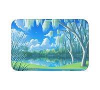 YYHWHJDE Willows on The Waterfront Picture - Tapete de terciopelo con borde de bloqueo de cristal, alfombra de dormitorio, salón, decoración del hogar