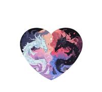 YYHWHJDE Yin Yang Sky - Ambientadores de coche con forma de corazón con impresión de cielo - Paquete de seis tarjetas perfumadas colgantes para armario, baño, decoración interior de coche