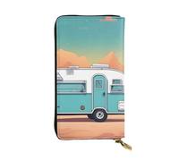 YYHWHJDE You Make Me Happy - Cartera larga de piel de calidad con impresión de remolque, diseñada para niñas y mujeres, elegante, 19 x 10,5 cm, Black, Talla única