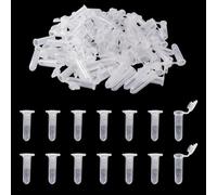 YYIGVMO 80 Piezas 2mL Tubos de Centrífuga de Plástico con Tapa a Presión, Tubos de Ensayo Centrifuge Tubes, Tubo de Centrífuga Graduado, Tubo de Microcentrífuga, para Laboratorio, Fondo Redondo