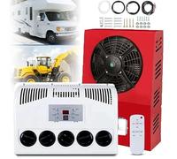 YYJYZH Aire Acondicionado Split RV - Refrigeración de 800-2400W, Salida de Aire giratoria de 360°, Control Remoto, Unidades Interiores/Exteriores, Alimentado por batería (12V)