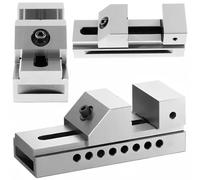 YYJYZH Precision Toolmakers Vise Mini Insert Vise Toolmaker Tornillo de Banco de precisión sin Tornillos de Acero de 0.005 mm - Diseño preciso y multifunción de Ranura en V (5inch)