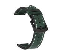 YYJzsw Correa de reloj de piel de becerro auténtica retro de 18 mm, 20 mm, 22 mm y 24 mm, compatible con correas deportivas GT2/GT3.(Green,22mm)