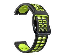 YYJzsw Correa de silicona deportiva de liberación rápida de 20 mm Compatible con Garmin Forerunner 55 245 645 Music/Vivoactive 3/Venu Watch Band pulsera(Black Green)