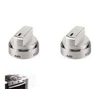 YYKDDP Perillas de Repuesto Universales para Cocina, Mandos para Horno y Placa de Gas (6mm), Pomos de Control de Estufa en Metal Plateado, Compatible con Ariston, Hotpoint