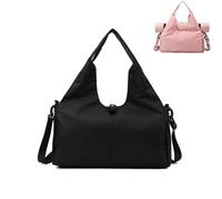 YYKSYDPT Bolsa de deporte de gran capacidad con compartimento para zapatos, bolsa para esterilla de yoga, bolsa de viaje para fin de semana, para mujeres y hombres, Black, moda